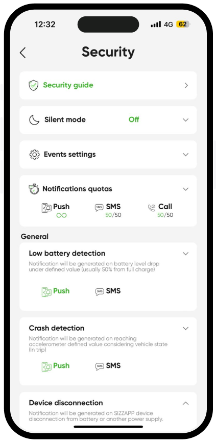 Security & alerts